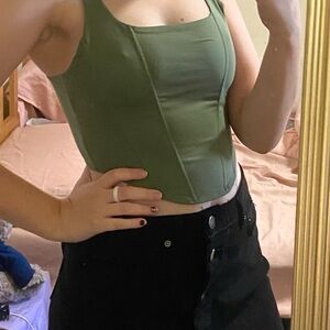 Sage Green Corset Top